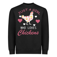 Black Just A Girl Who Love Chickens Heavyweight Sweatshirt - Bettercallsaul