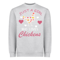 Heather Grey Just A Girl Who Love Chickens Heavyweight Sweatshirt - Bettercallsaul