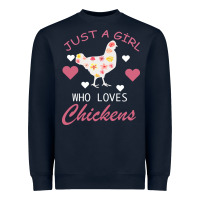 Navy Just A Girl Who Love Chickens Heavyweight Sweatshirt - Bettercallsaul
