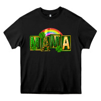 Black St. Patricks Day mama Heavy Core Tee - FaDigitalArtStudio