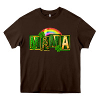 Chocolate Brown St. Patricks Day mama Heavy Core Tee - FaDigitalArtStudio