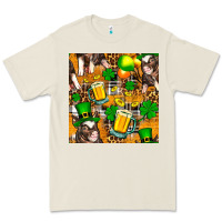 Bone St. Patrick's Day Pig With Beer And Shamrock Seamless Premium Tee - FaDigitalArtStudio