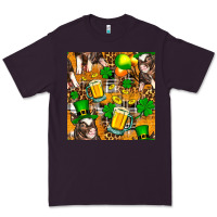 Plum St. Patrick's Day Pig With Beer And Shamrock Seamless Premium Tee - FaDigitalArtStudio