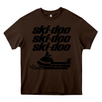 Chocolate Brown vintage ski doo Heavy Core Tee - StudioElite