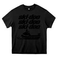 Black vintage ski doo Heavy Core Tee - StudioElite