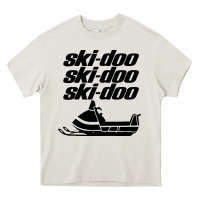 Cream vintage ski doo Heavy Core Tee - StudioElite
