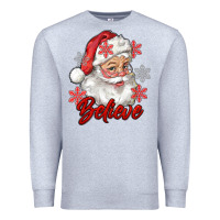 Heather Grey santa believe Premium Sweatshirt - RanaPortraitStore