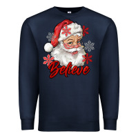 Navy santa believe Premium Sweatshirt - RanaPortraitStore