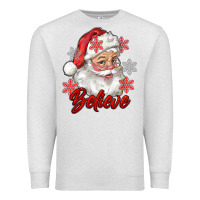 Oatmeal Heather santa believe Premium Sweatshirt - RanaPortraitStore