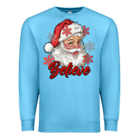 Ocean Blue santa believe Premium Sweatshirt - RanaPortraitStore
