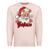 Pale Pink santa believe Premium Sweatshirt - RanaPortraitStore