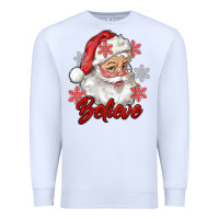White santa believe Premium Sweatshirt - RanaPortraitStore