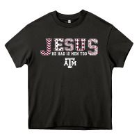 Asphalt Texas A&m Aggies Jesus - Had 12 Men - Patterned Heavy Core Tee - PixelFlow