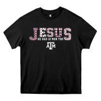 Black Texas A&m Aggies Jesus - Had 12 Men - Patterned Heavy Core Tee - PixelFlow
