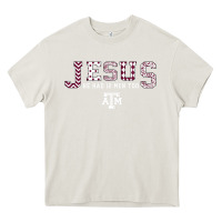 Cream Texas A&m Aggies Jesus - Had 12 Men - Patterned Heavy Core Tee - PixelFlow