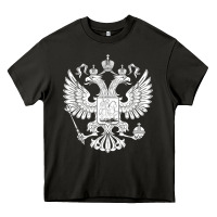 Asphalt russian double headed eagle for a russia fan gift t shirt Heavy Core Tee - PixelFlow