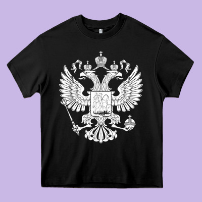 Russian Double Headed Eagle For A Russia Fan Gift T Shirt Heavy Core Tee Designed By Pixelflow