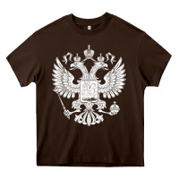 Chocolate Brown russian double headed eagle for a russia fan gift t shirt Heavy Core Tee - PixelFlow