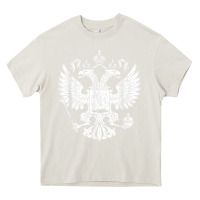 Cream russian double headed eagle for a russia fan gift t shirt Heavy Core Tee - PixelFlow