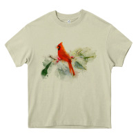 Mossy wild red cardinal bird long sleeve Heavy Core Tee - PixelFlow