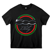 Black fiat 500   italy Heavy Core Tee - PixelFlow