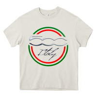 Cream fiat 500   italy Heavy Core Tee - PixelFlow