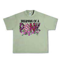 Oil Green Dreaming Of A Pink Christmas Urban Heavy Tee - CowhideDigitalArt