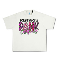 Pistachio Dreaming Of A Pink Christmas Urban Heavy Tee - CowhideDigitalArt