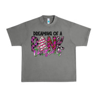 Tornado Dreaming Of A Pink Christmas Urban Heavy Tee - CowhideDigitalArt