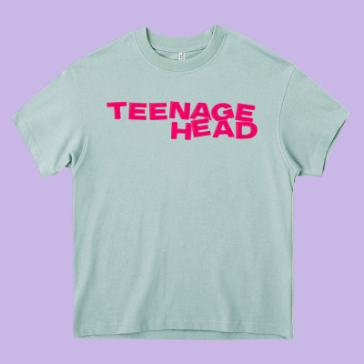 Teenage Head Print (pink) Plain Heavy Core Tee Designed By Pixelflow
