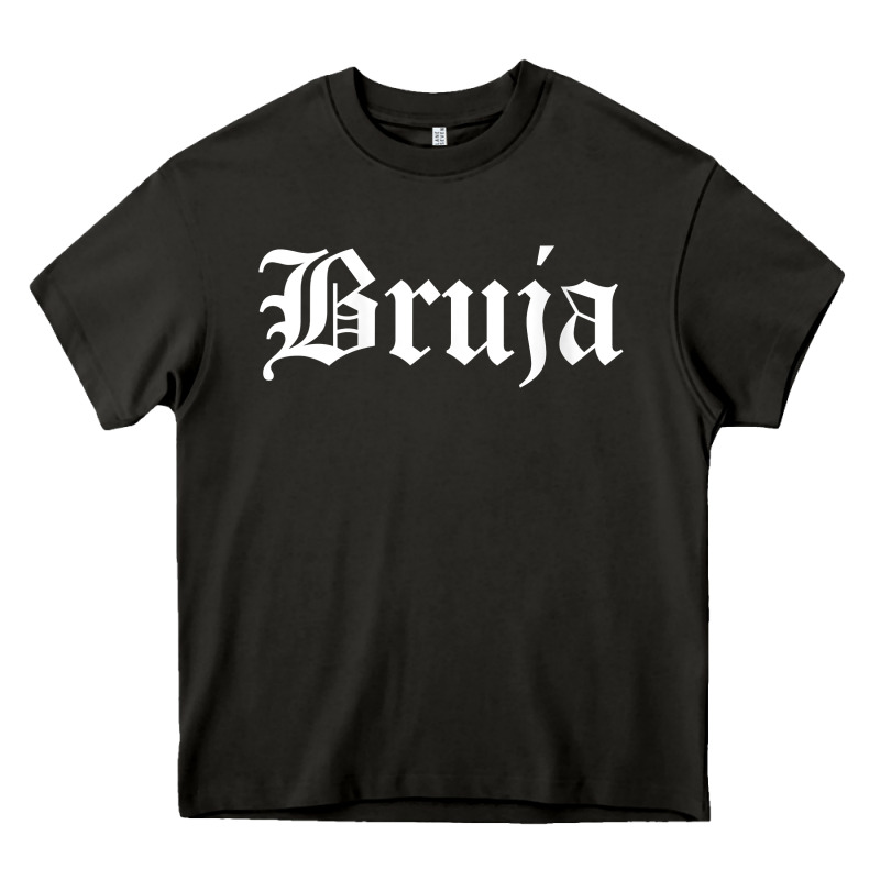 Womens Bruja Old English Chola Witchy V Neck T Shirt Heavy Core Tee by PixelFlow | Teevron