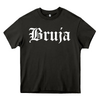 Womens Bruja Old English Chola Witchy V Neck T Shirt Heavy Core Tee | Teevron