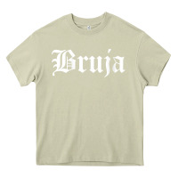 Mossy womens bruja old english chola witchy v neck t shirt Heavy Core Tee - PixelFlow