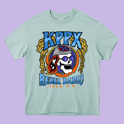 Kppx Rebel Radio Heavy Core Tee Designed By Pixelflow