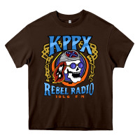 Chocolate Brown Kppx Rebel Radio Heavy Core Tee - PixelFlow