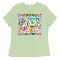 Matcha The Pool Is My Happy Place Ladies Tee - CowhideDigitalArt