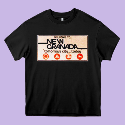 Welcome To New Granada! Heavy Core Tee Designed By Pixelflow