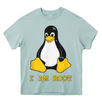 Arona Linux Mascot Tux the Penguin I Am Root TShirt Men Women Kids Heavy Core Tee - PixelFlow