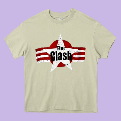 Old Rock 1976 Clash Heavy Core Tee Designed By Pixelflow