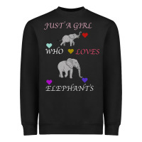 Black Just A Girl Who Loves Elephants Heavyweight Sweatshirt - Bettercallsaul