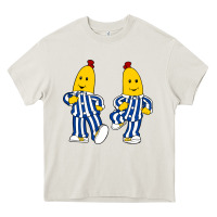 Cream bananas double Heavy Core Tee - PixelFlow