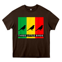 Chocolate Brown THREE LITTLE BIRDS Heavy Core Tee - PixelFlow