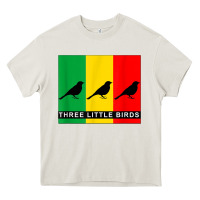 Cream THREE LITTLE BIRDS Heavy Core Tee - PixelFlow