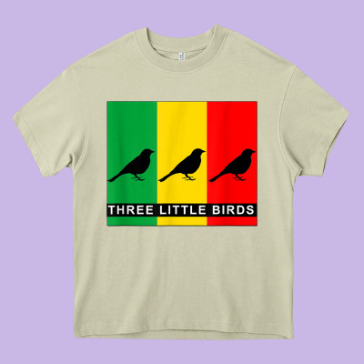 Three Little Birds Heavy Core Tee Designed By Pixelflow