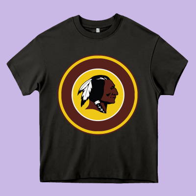 The Indian Red Skins Clasic Heavy Core Tee Designed By Pixelflow