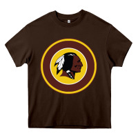 Chocolate Brown the indian red skins clasic Heavy Core Tee - PixelFlow