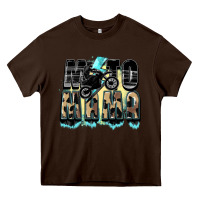 Chocolate Brown Moto mama Mother's Day Heavy Core Tee - FaDigitalArtStudio