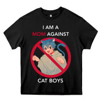Black i am a mom against cat boys Heavy Core Tee - PixelFlow