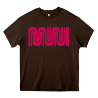 Chocolate Brown sf muni bart    muni Heavy Core Tee - PixelFlow