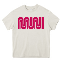Cream sf muni bart    muni Heavy Core Tee - PixelFlow